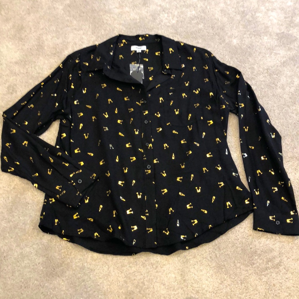 Kensie Champagne Glass Button Down Shirt